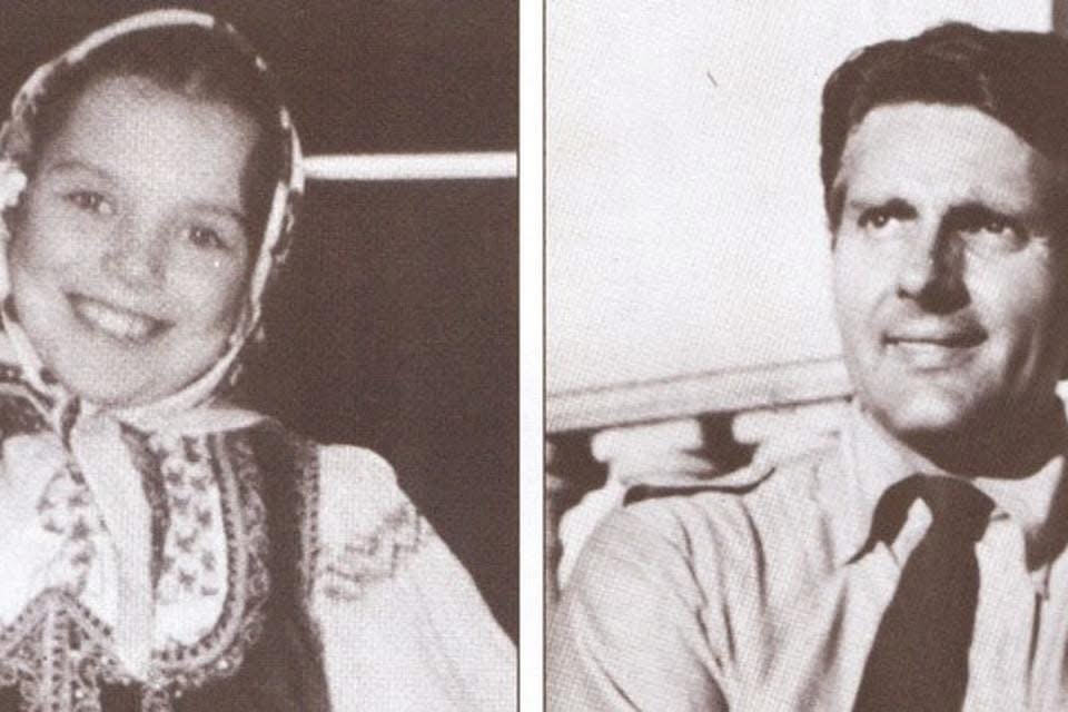 Ivanka Milošević u srpskoj narodnoj nošnji i Dragiša Kašiković, žrtve ubistva u Čikagu 1977. godine